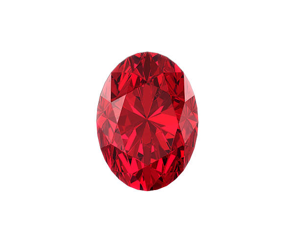 istock Red dazzling diamond with high quality on a white background 2219332665