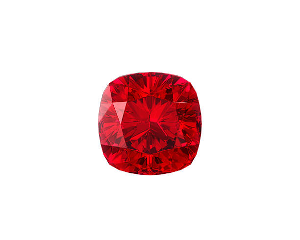 istock Red dazzling diamond with high quality on a white background 2219332687
