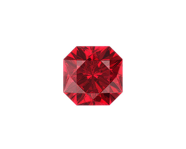 istock Red dazzling diamond with high quality on a white background 2219332712