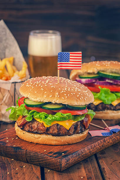 istock Beef Burger for 4th of July celebration 2219341589