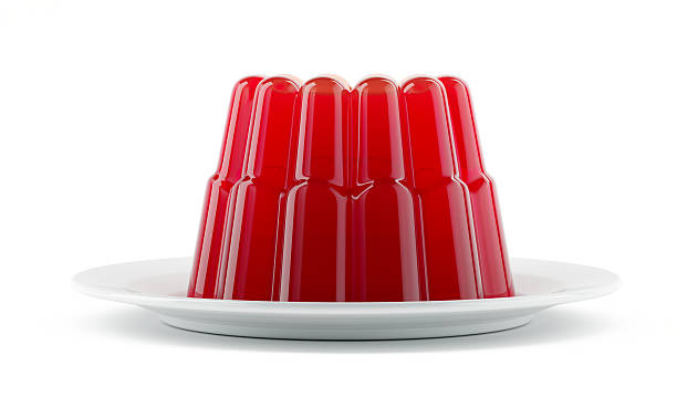 istock Red Jelly on a Plate isolated on white. 3d rendering 2219343218