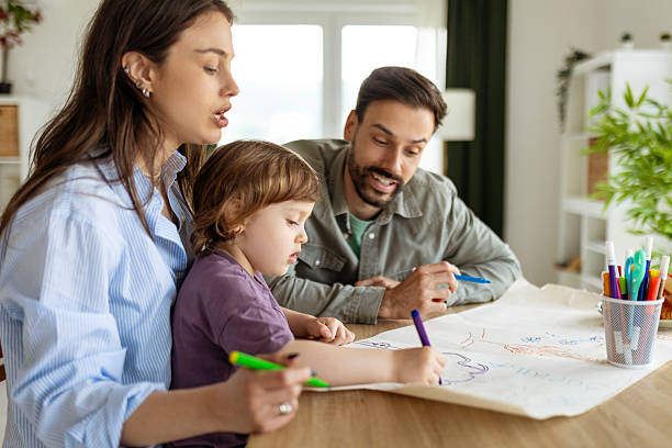 istock Family Coloring with Joy and Togetherness 2219343498