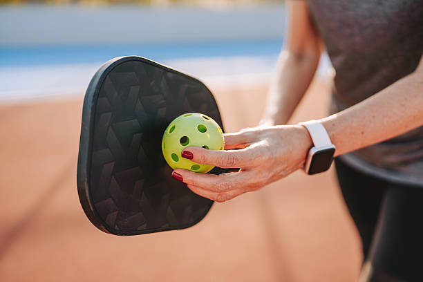 istock Mature woman plays pickleball 2219346761
