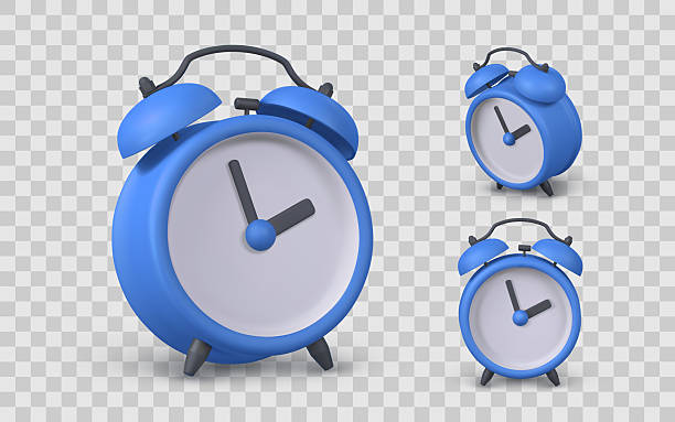 istock Alarm Clock 3D Icon Set  Blue Retro Style Clock Rendered in Cartoon Look, Perfect for Time Management, Schedule, or Morning Routine Designs. Vector Illustration 2219352572