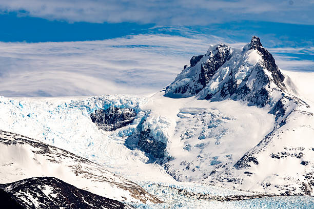Glaciers in the mountains surrounding the Upsala Glacier in Patagonia, Argentina.