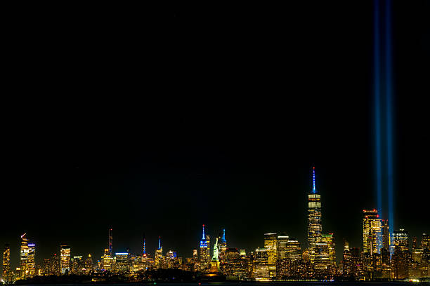 istock New York City skyline and Tribute in Light 2219357464