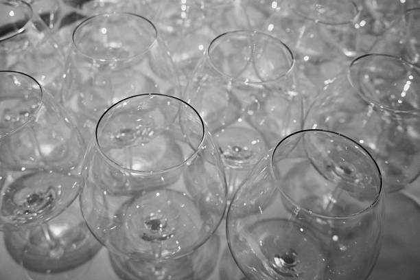 istock A row of elegant empty wine glasses sparkles in soft focus, creating a refined and festive atmosphere 2219360002