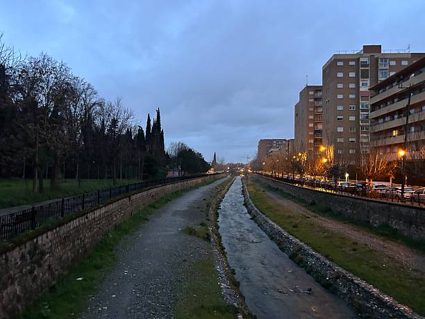 istock River Genil on a quiet and dark morning 2219362570