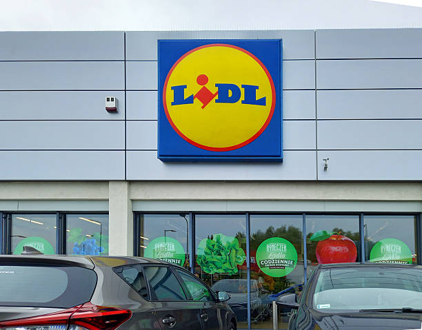 Poznan, Poland - 7 June 2025: LIDL supermarket logo sign.