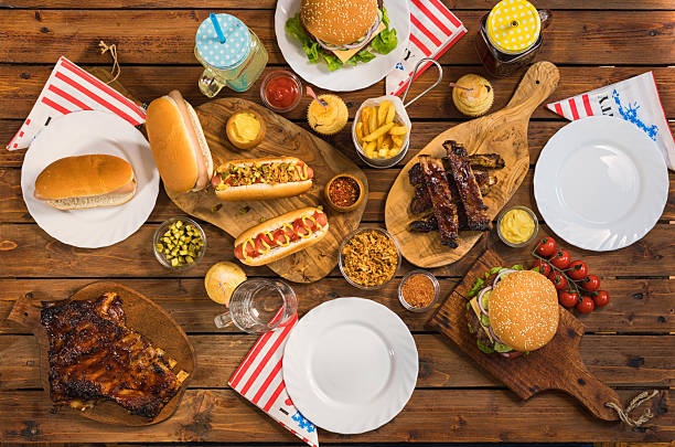 istock Picnic Table to Celebrate 4th of July 2219365631
