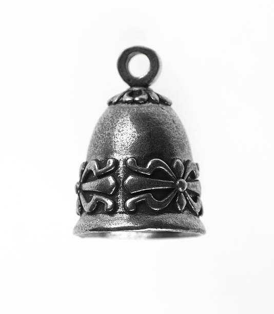 vintage steel bell isolated on white background