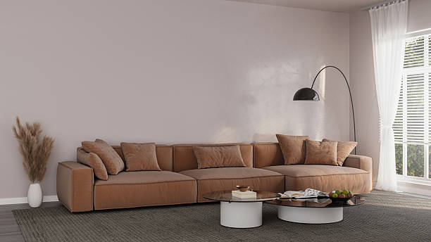 istock Bright and Airy Living Room with Sectional Sofa 2219367414
