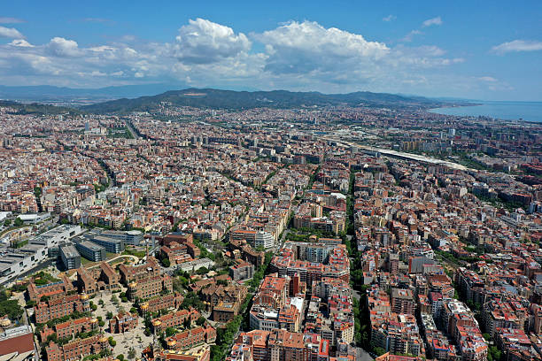 istock Barcelona City with sea 2219368808