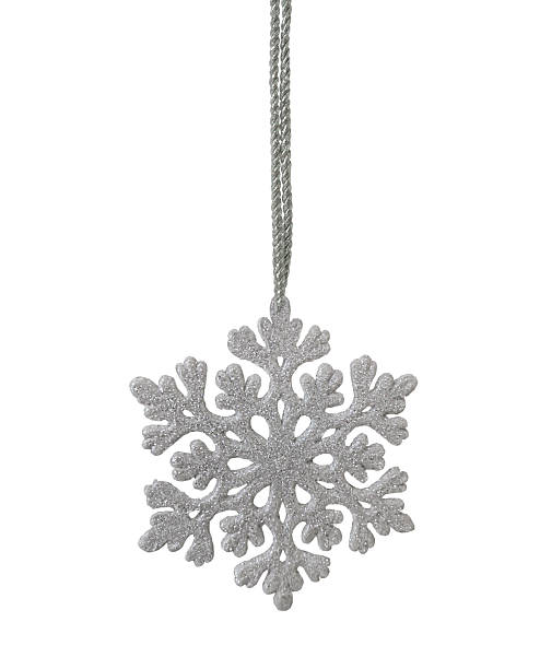 istock Christmas ornament with silver snowflake - clipping path included 2219369202