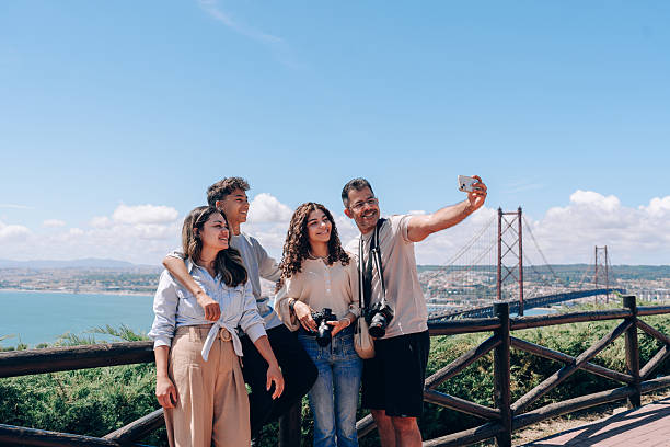 istock Family taking a selfie in Lisbon 2219376208