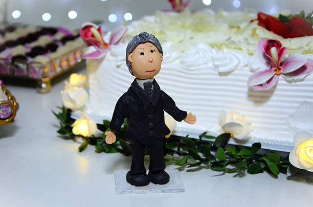 The elderly groom doll for wedding party