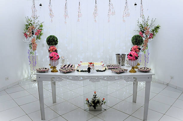 A wedding table decoration for the party