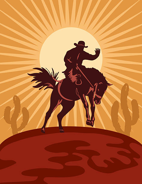 Cowboy poster with text in flat colors make it easy to edit. Comes with a high resolution jpeg. Could make a fun invitation template.