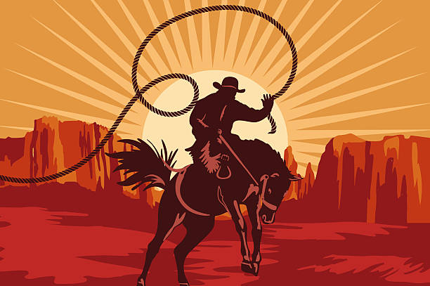 Cowboy poster with text in flat colors make it easy to edit. Comes with a high resolution jpeg. Could make a fun invitation template.