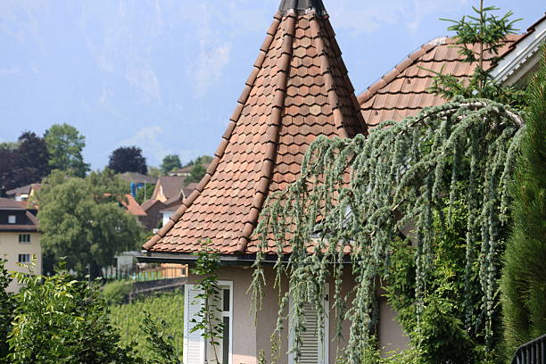 Ligerz, Switzerland - September 29, 2023: View of Ligerz town in canton of Bern, Switzerland