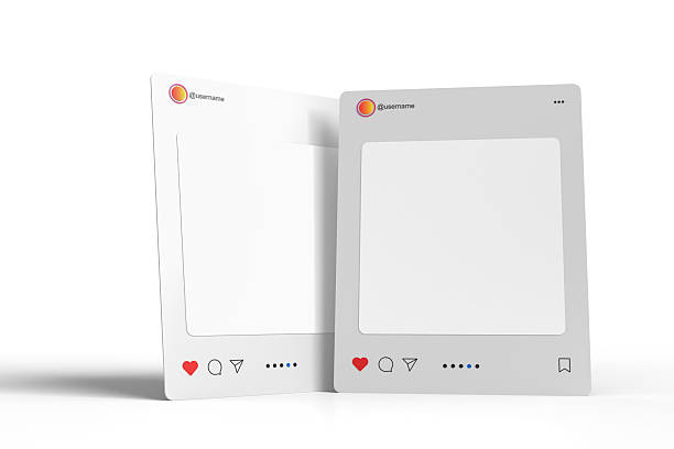 istock 3D Social media post interface mockup. Social frame mobile app page template for user carousel post feed, like, share, comment, business promotion. Minimal design content for commercial purposes 2219392273