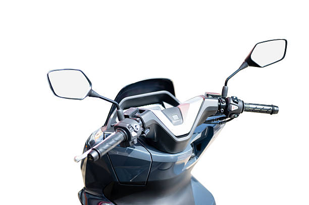 istock A new Honda PCX160 motorcycle handlebars. View from driver isolated on white background with clupping path. 2219394935