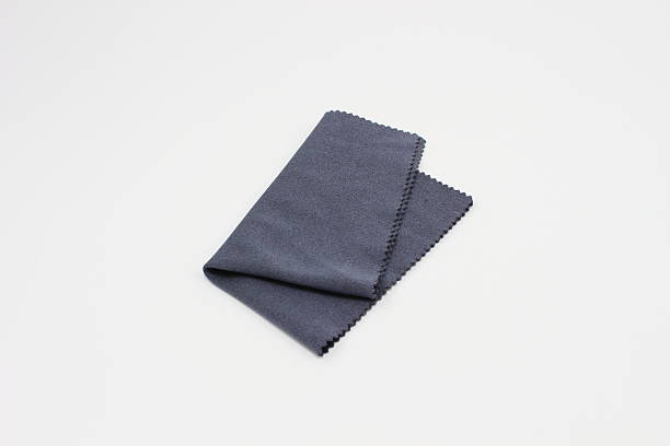 istock Black lens cleaning cloth for gently wiping precision equipment. 2219398586