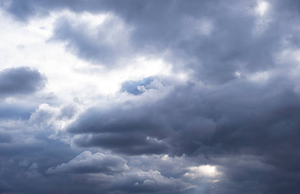 istock Cloudy sky with grey storm clouds on rainy day 2219402140