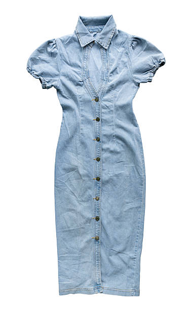 istock Denim dress isolated on white background, clipping path 2219402388