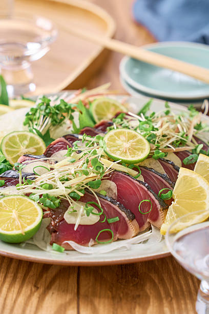 Japanese Seared Bonito with Fresh Herbs (Katsuo no Tataki)
