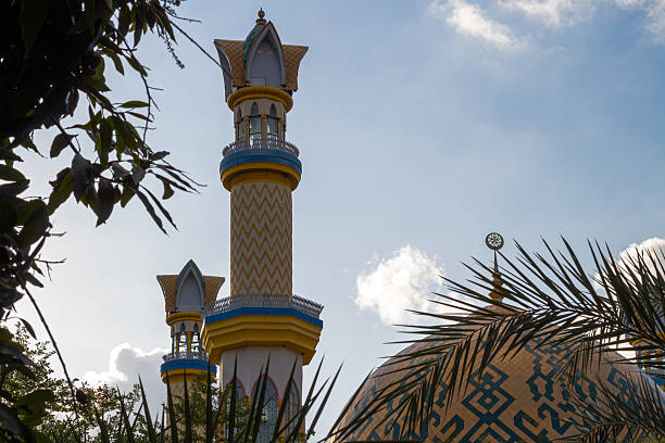 istock Islamic Architecture: Ornate Minaret with Gold Accents 2219410199