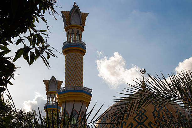 istock Islamic Architecture: Ornate Minaret with Gold Accents 2219410235