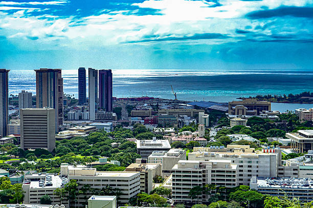 istock Vibrant Honolulu Cityscape and Ocean View, Hawaii 2219410931