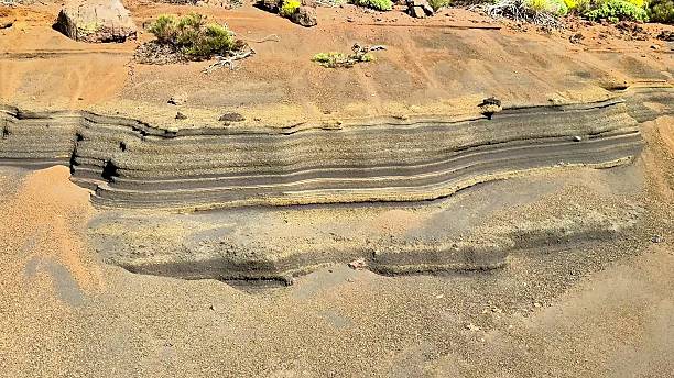 istock Stratified Rocks Found in the Coastal Zone Exploring Geological Patterns and Textures 2219427045