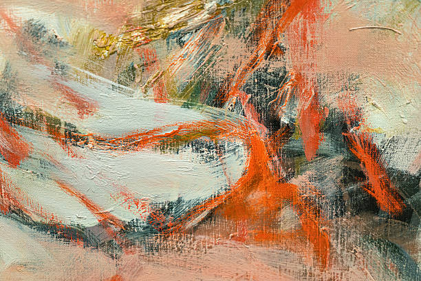 Colorful abstract pattern of oil paint