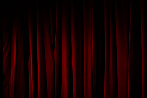 istock Dark Red Velvet  Curtains 2219435732