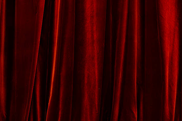 istock Dark Red Velvet  Curtains 2219435769