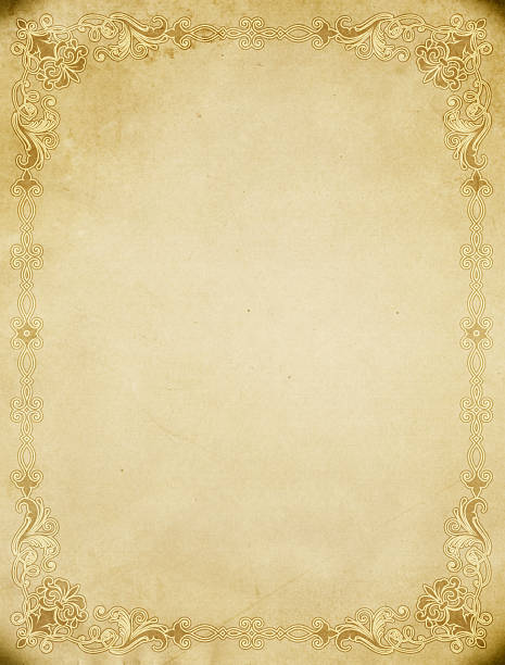 istock Old grunge paper background with decorative victorian style frame. 2219441966