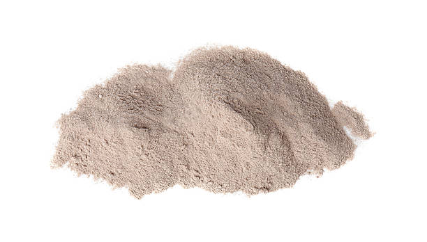 istock Pile of protein powder isolated on white, top view 2219444108