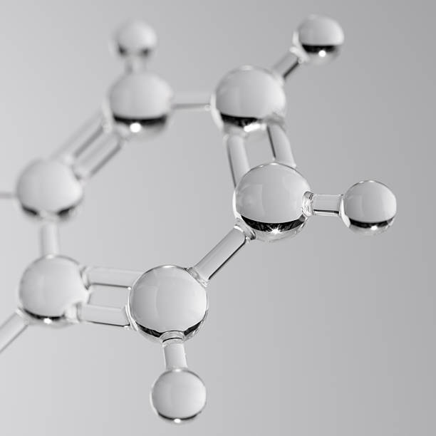istock Elegant abstract 3D illustration of a clear glass molecule, representing essential compounds like hyaluronic acid or collagen. Scientific background for beauty, skincare cosmetics concepts. 2219447138