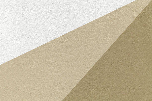istock Abstract old geometric white, beige, brown paper background with rays, texture for banner, template, presentation 2219449913