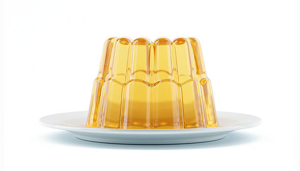 Apple Jelly on a white plate isolated on white. 3d rendering
