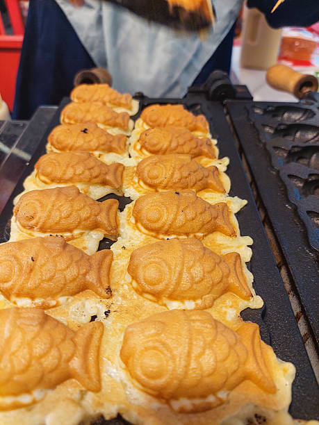 istock Bungeo-ppang, fish-shaped waffle stuffed with sweetened red bean paste 2219456062
