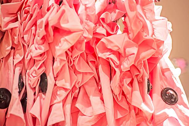 delicate pink background made of light summer fabric