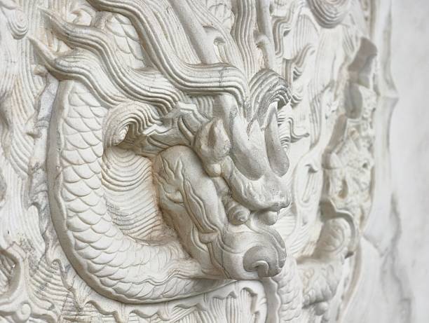 istock Traditional Chinese dragon sculpture on the stone stele 2219471275