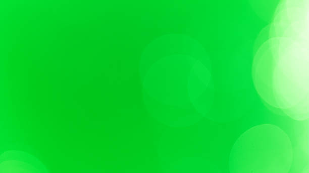 Defocused Christmas green lights background.