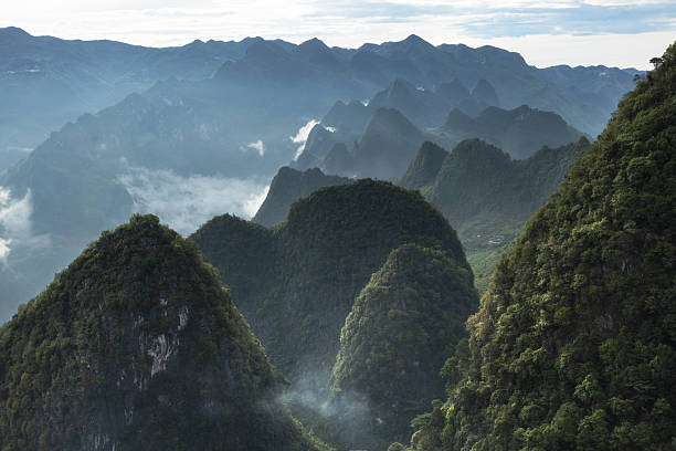 istock Scenic forested karst hills landscape 2219475150