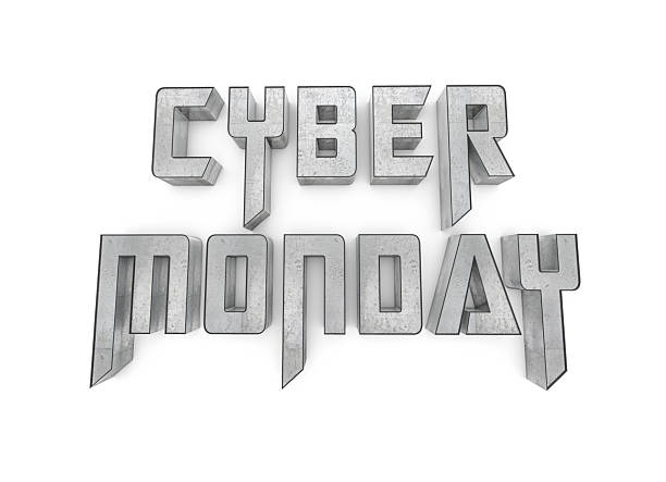 istock Cyber Monday Metal Text on White Background 2219478658