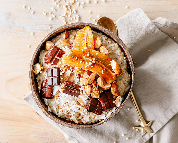 istock Overnight oats with caramelised banana 2219479374
