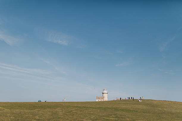 landscape with lighthouse, Seven Sisters, UK